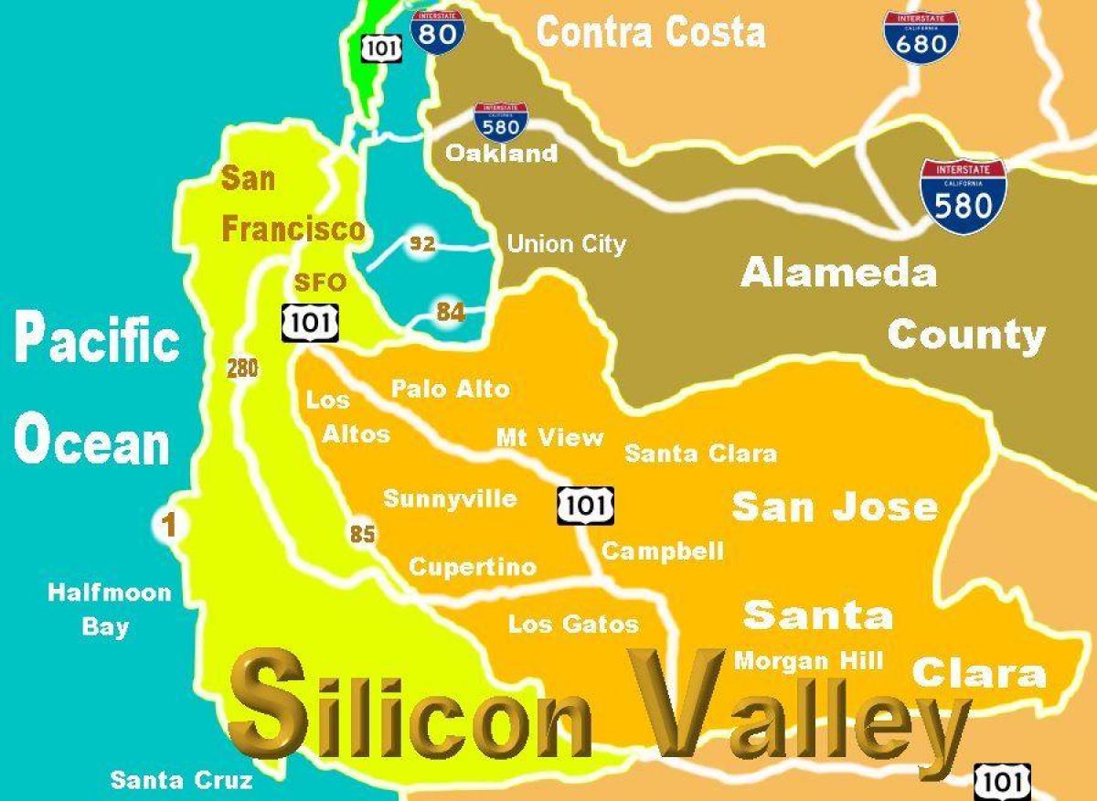 Map of silicon valley მდებარეობა