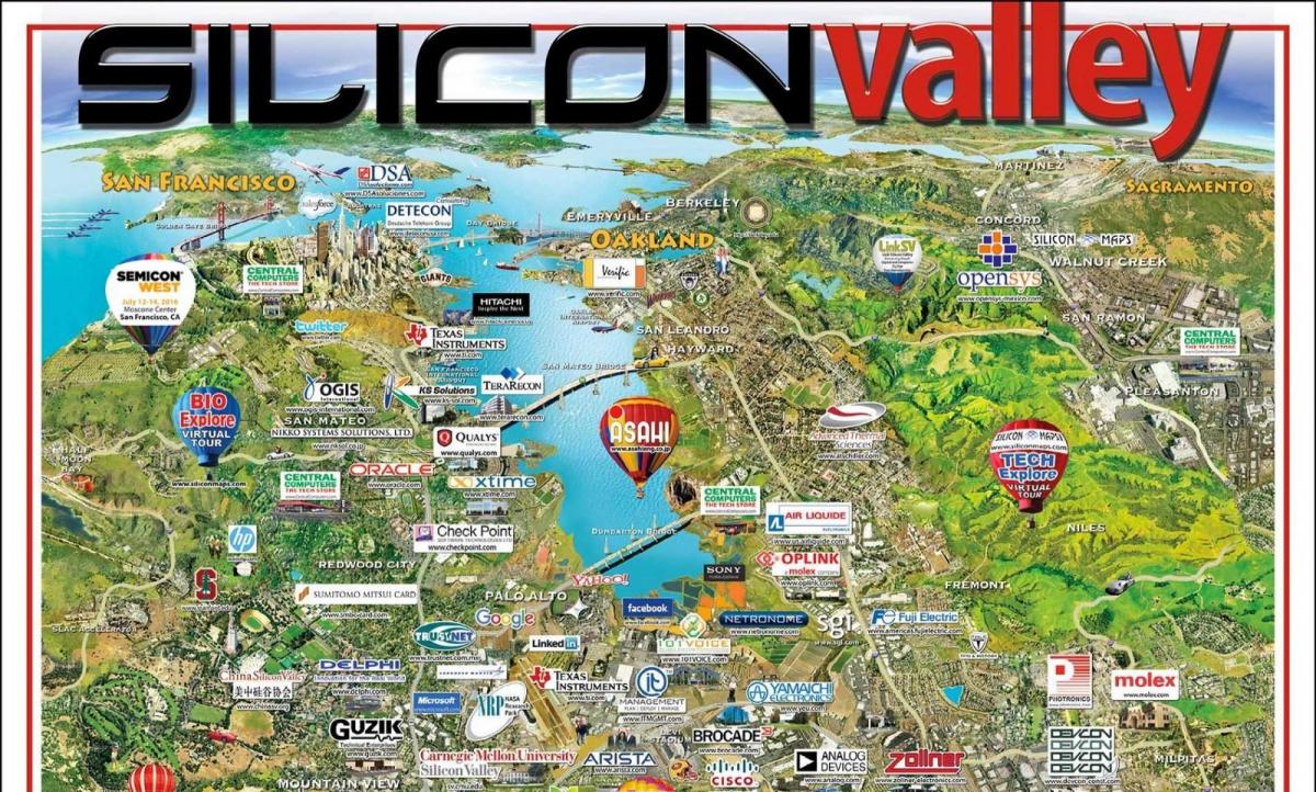 silicon valley ფართი რუკა