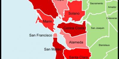 San Francisco bay ფართობი ქვეყნის რუკა