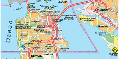 რუკა east bay ქალაქებში