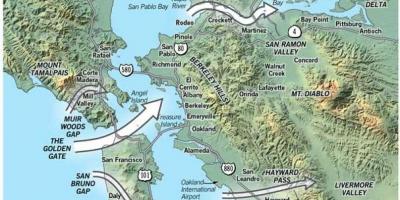 რუკა San Francisco მიკროკლიმატი