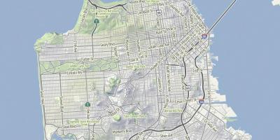 რუკა San Francisco რელიეფის
