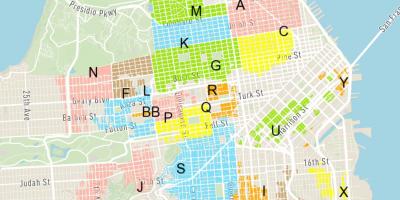 უფასო ქუჩის სადგომი San Francisco რუკა