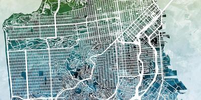 რუკა San Francisco ქალაქის სამხატვრო