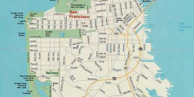 რუკა San Francisco ძირითადი ატრაქციონები