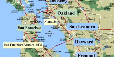 რუკა San Francisco ფართი california