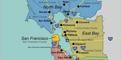 რუკა south San Francisco bay ფართობი
