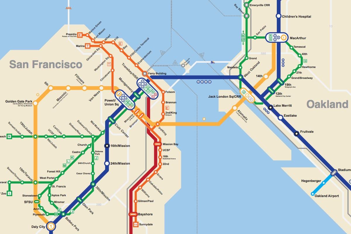 San Francisco მიწისქვეშა რუკა