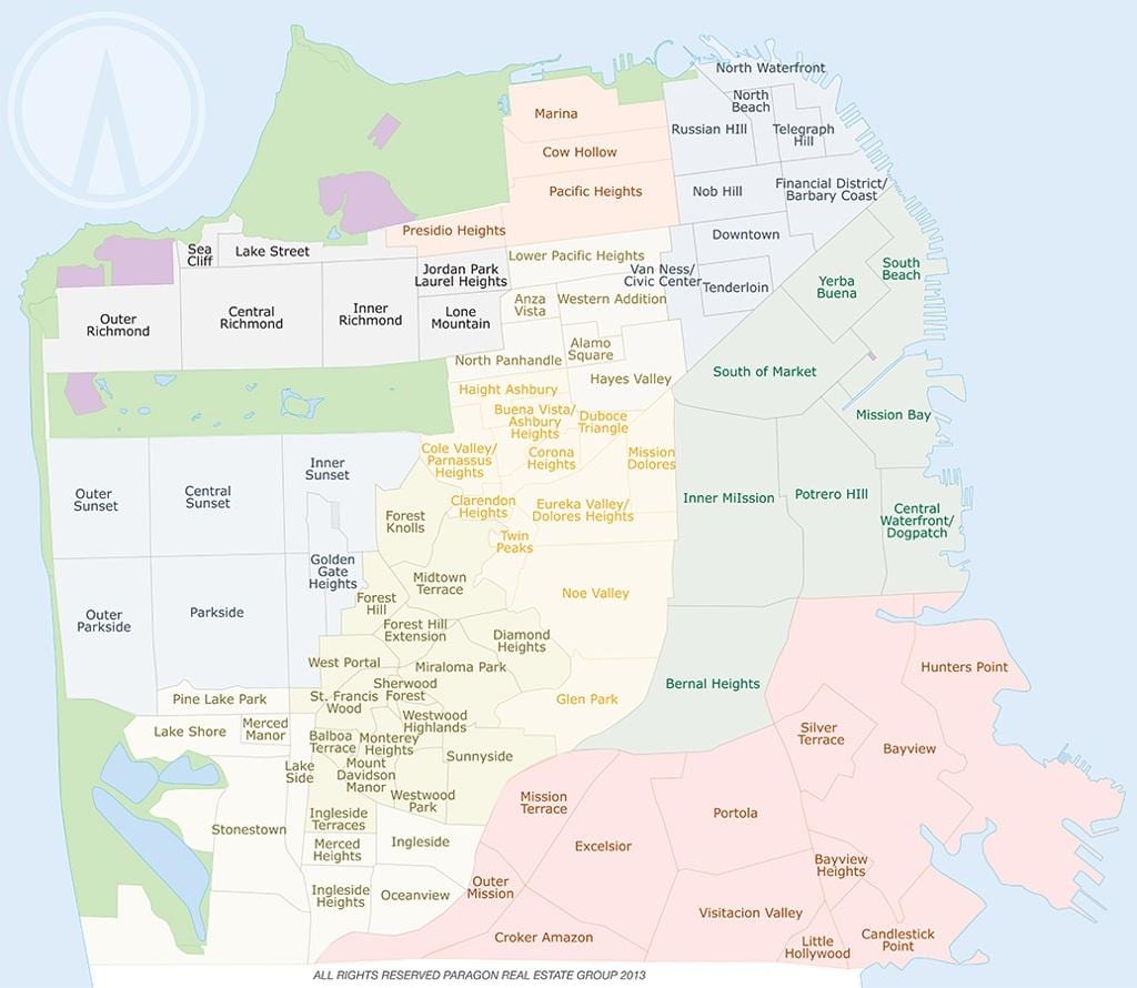 რუკა ძროხის ღრუ San Francisco