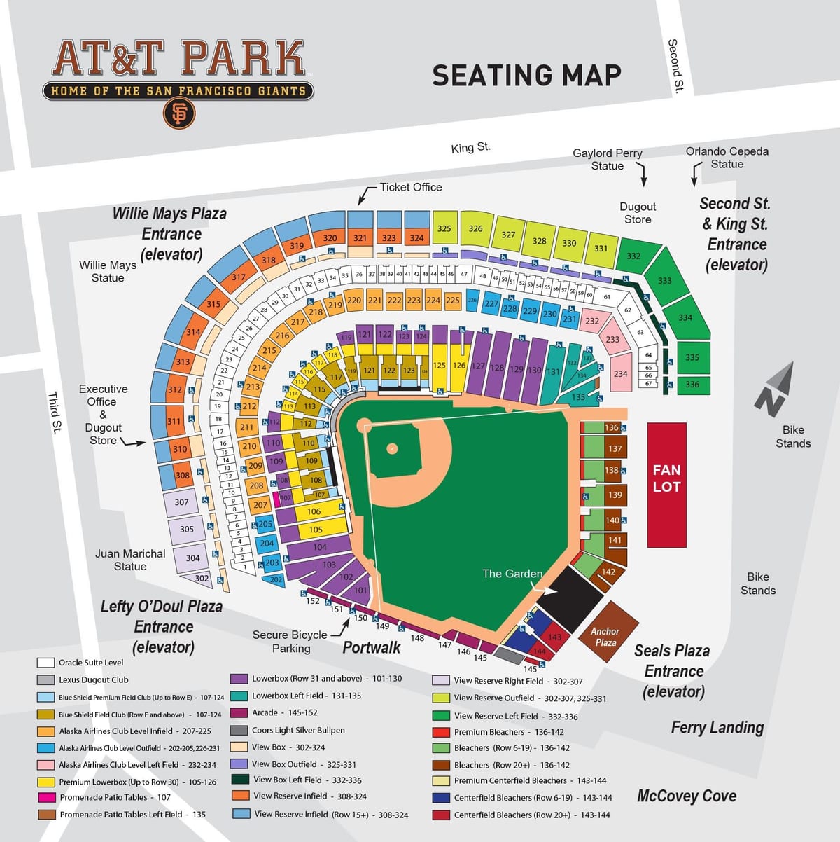 at&t ballpark რუკა