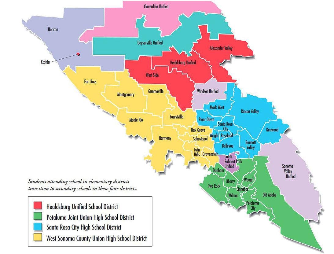 San Francisco სკოლა, მუნიციპალიტეტის რუკა