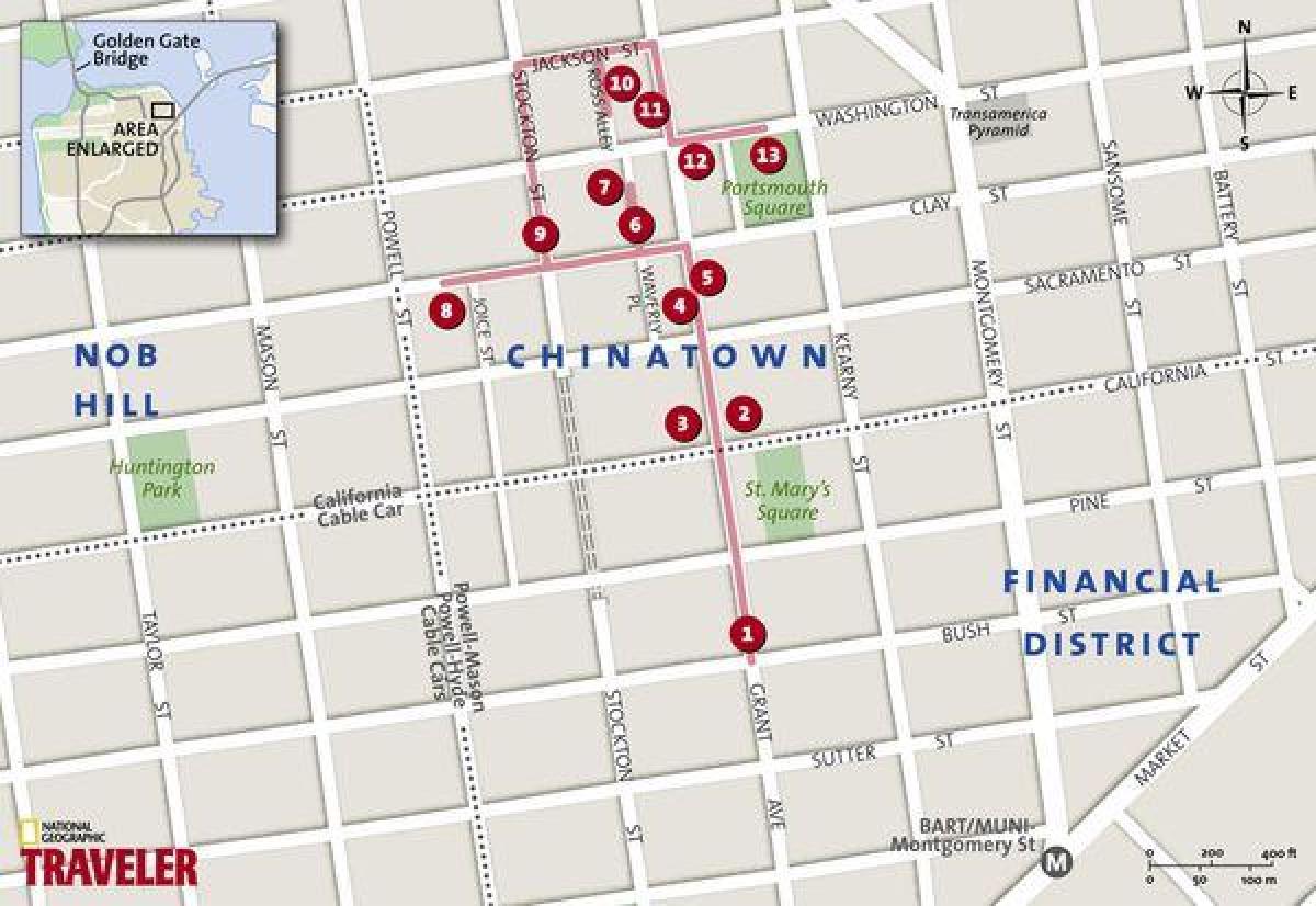 რუკა chinatown San Francisco