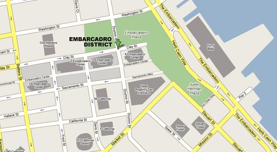 რუკა embarcadero San Francisco
