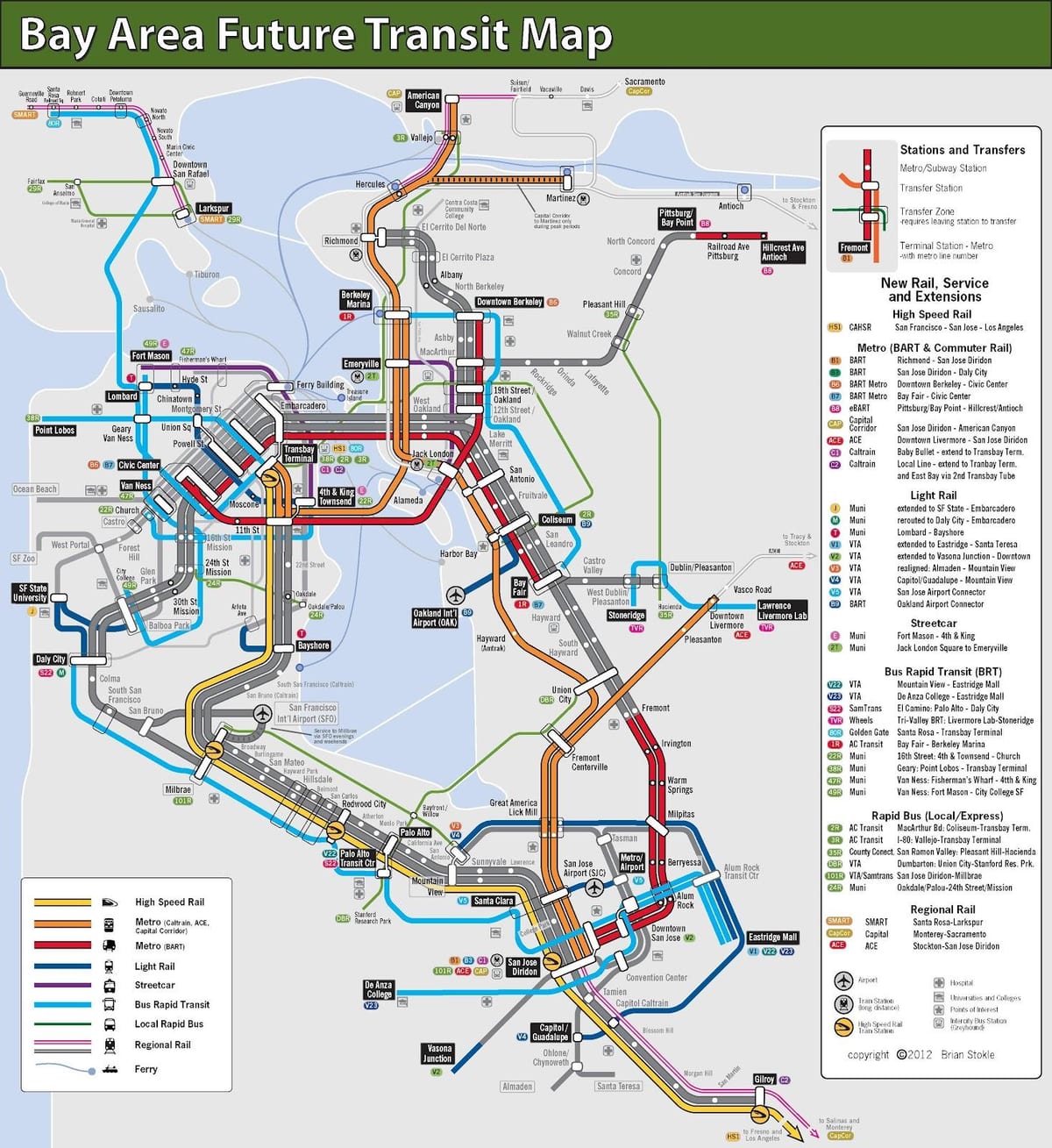 San Francisco მასობრივი სატრანზიტო რუკა