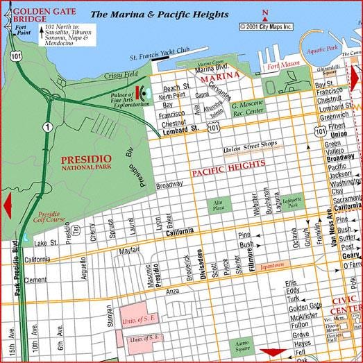 რუკა pacific heights San Francisco