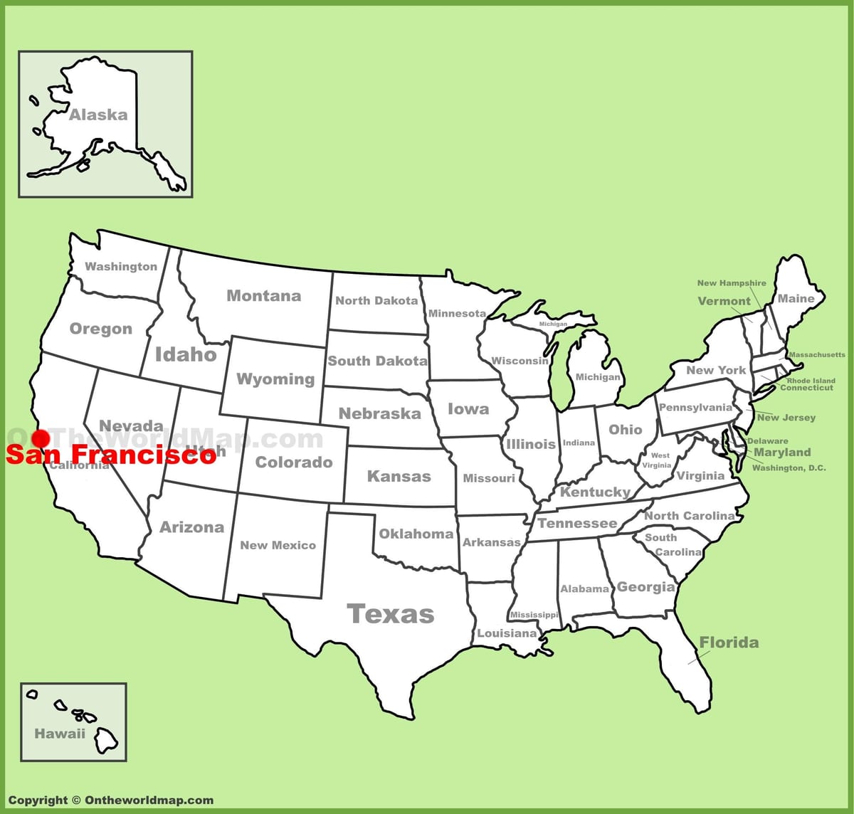 რუკა San Francisco ადგილმდებარეობა
