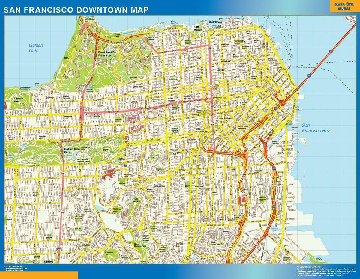 რუკა San Francisco კედლის