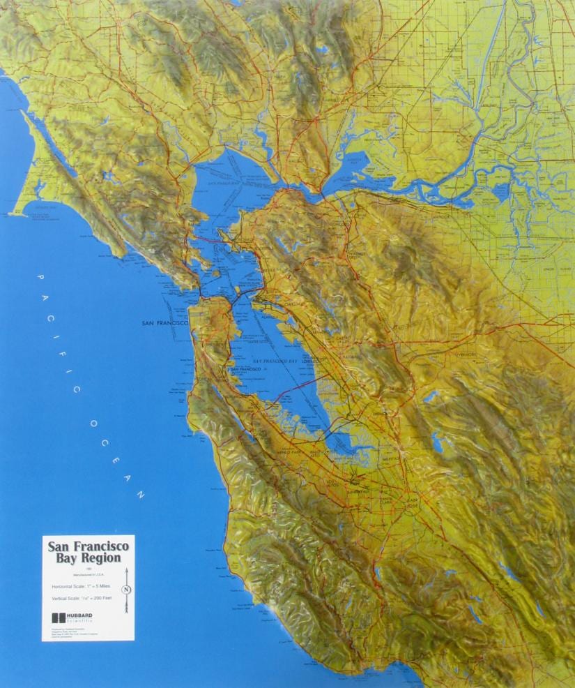 რუკა San Francisco რელიეფის