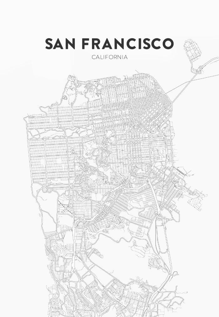print map of San Francisco