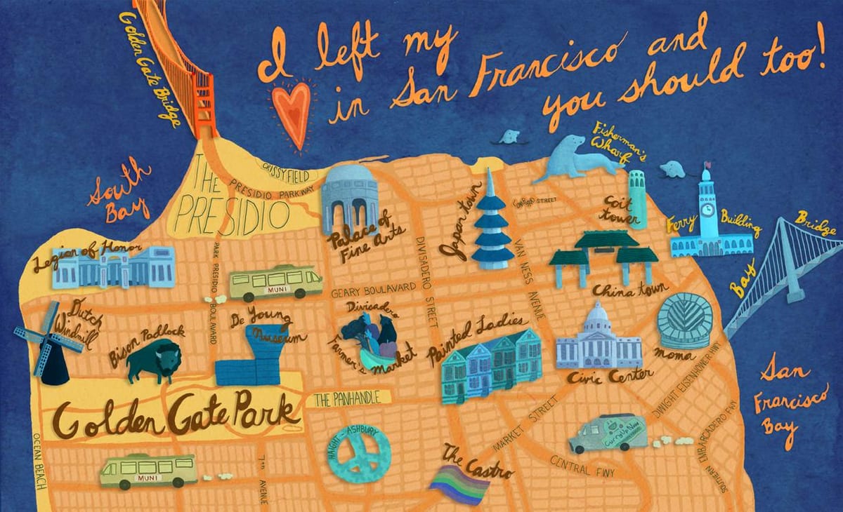 რუკა San Francisco ილუსტრაცია