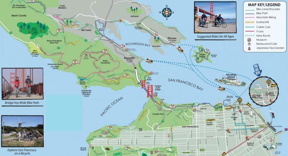 რუკა San Francisco bike ტური