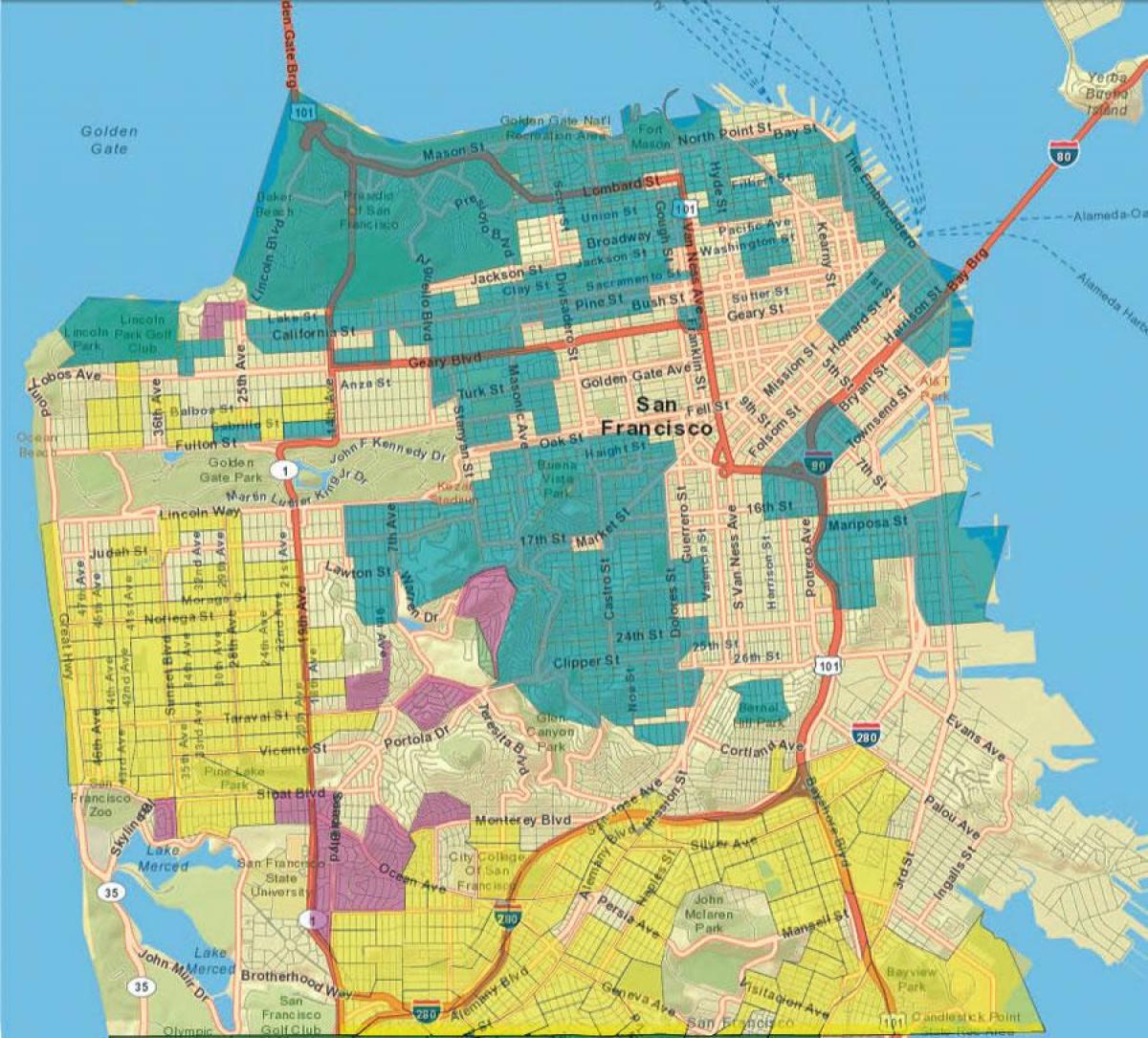 რუკა San Francisco gis