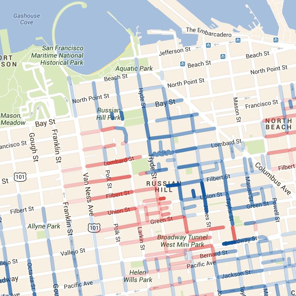 რუკა San Francisco hill