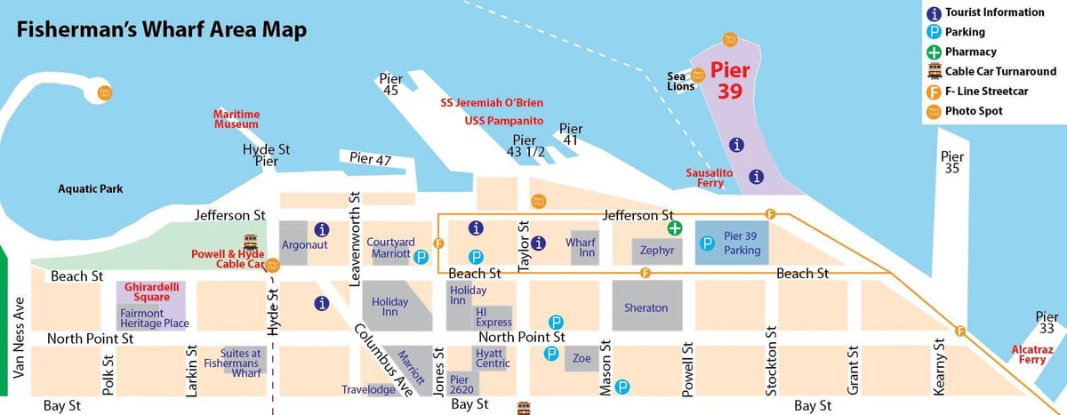 რუკა San Francisco wharf