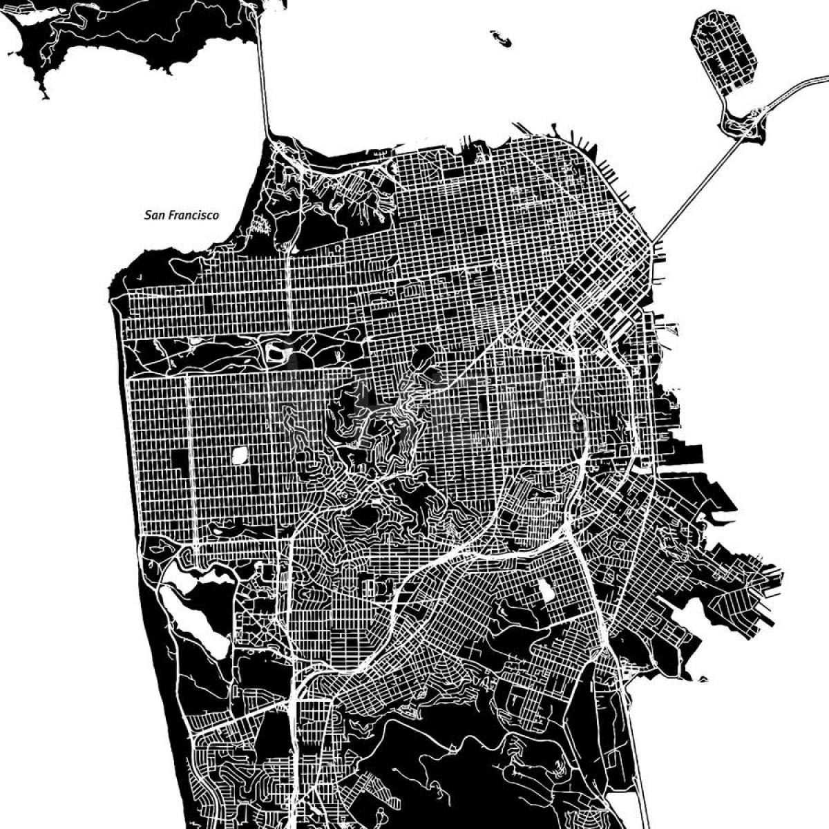 რუკა San Francisco ვექტორი