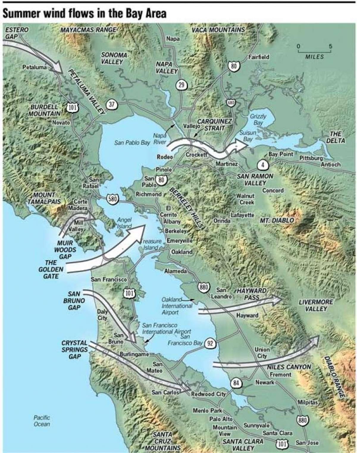 რუკა San Francisco მიკროკლიმატი