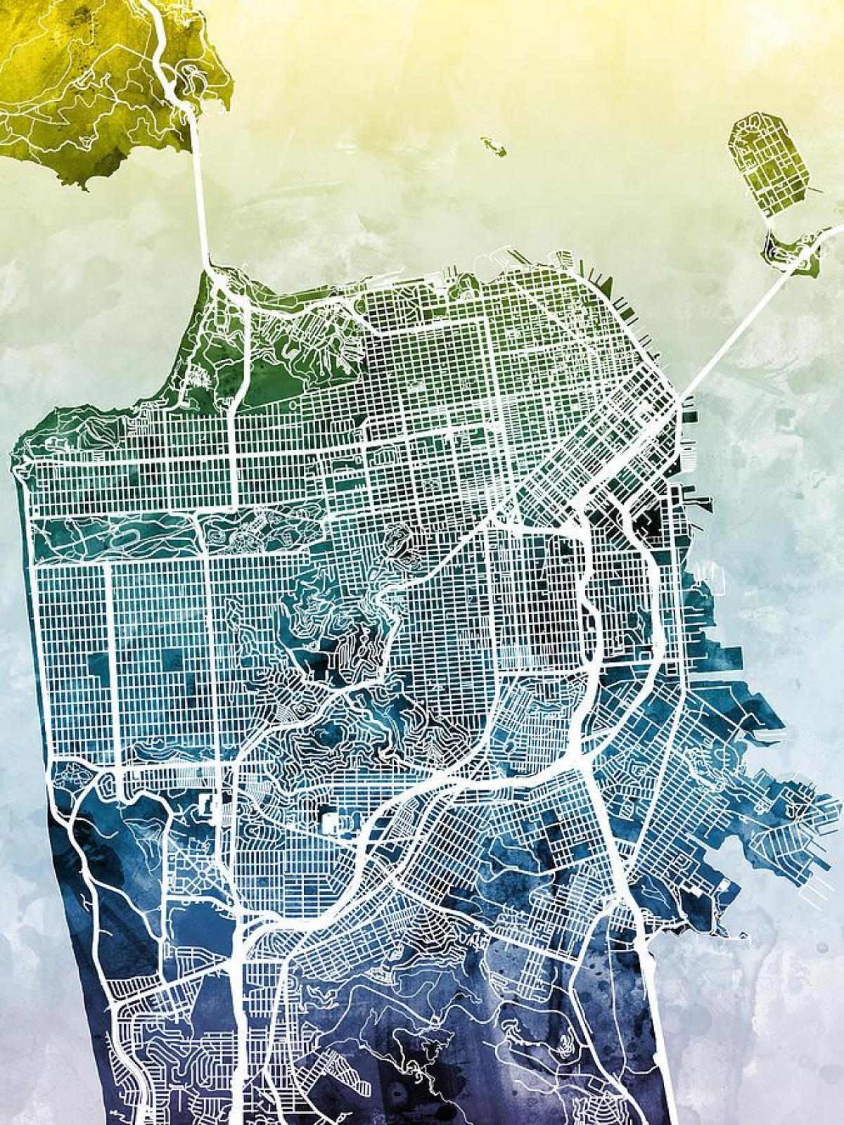 რუკა San Francisco ქალაქის სამხატვრო