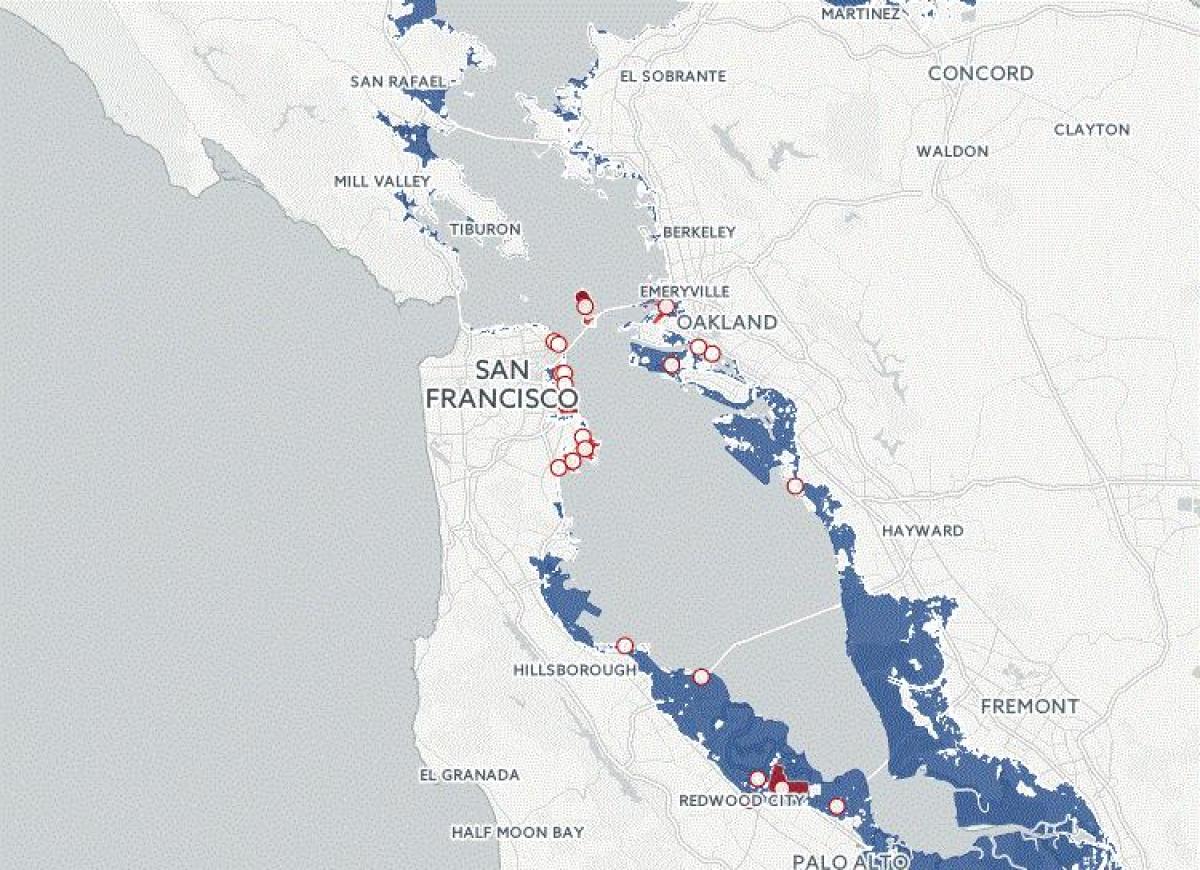 რუკა San Francisco წყალდიდობა