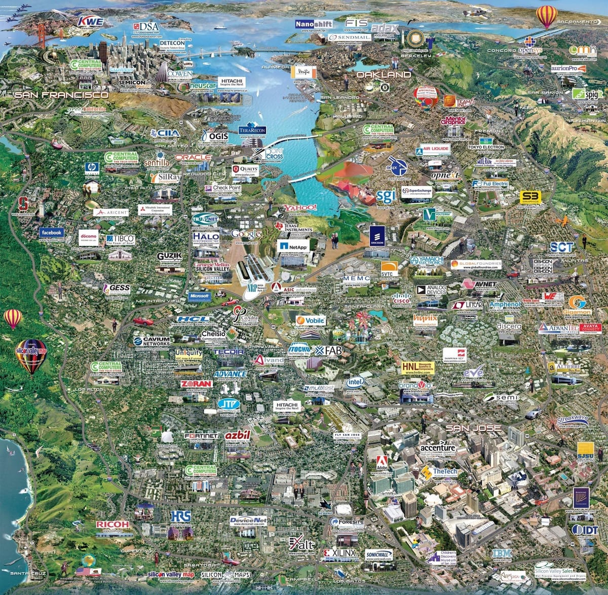 silicon valley high tech რუკა