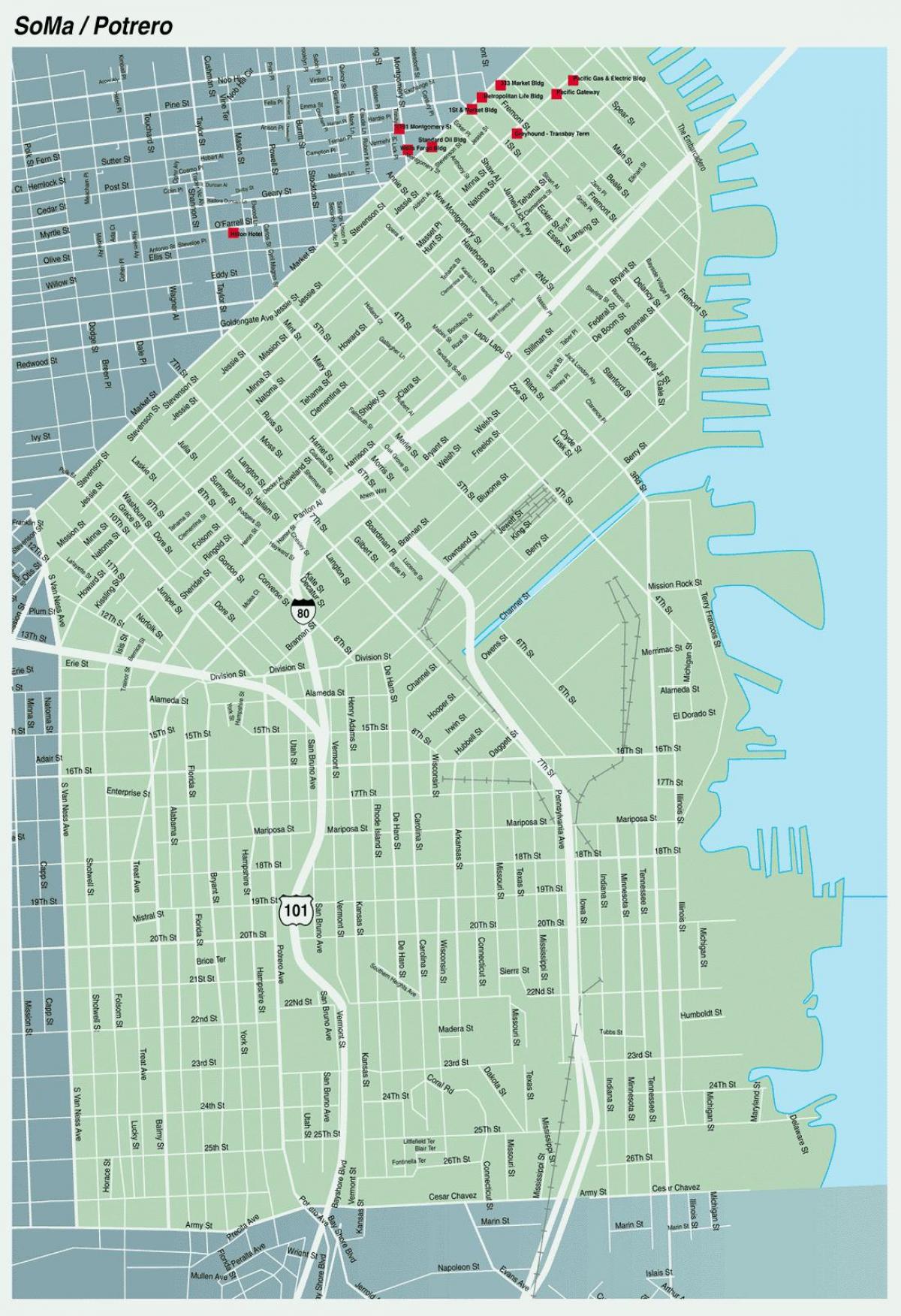 რუკა soma San Francisco