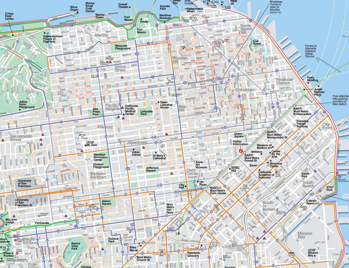 რუკა დეტალური San Francisco