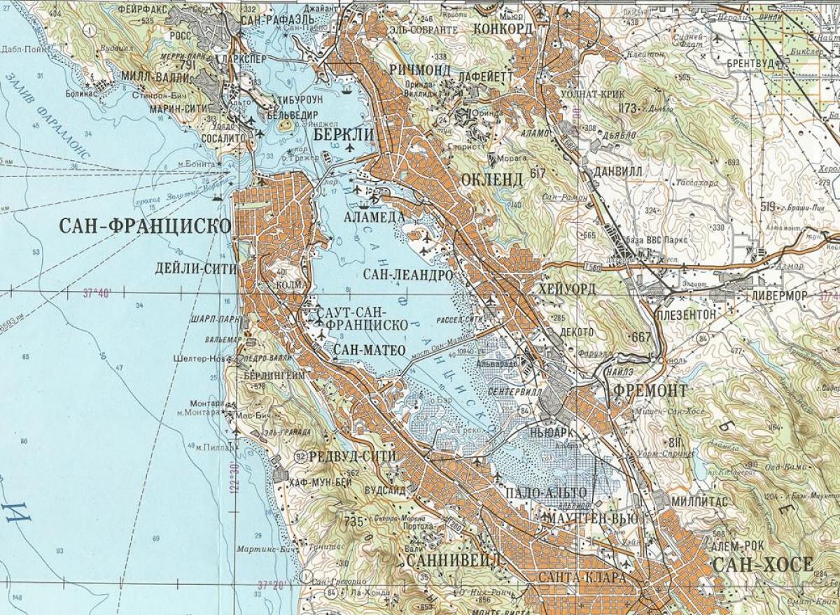რუკა საბჭოთა San Francisco