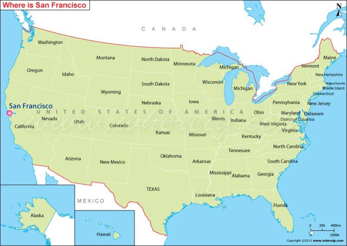 რუკა San Francisco, california, usa