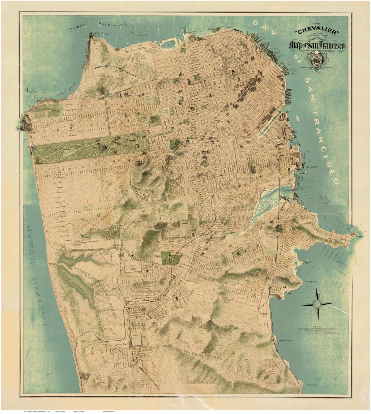 რუკა ძველი San Francisco 