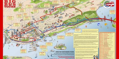 დიდი წითელი ავტობუსი San Francisco რუკა