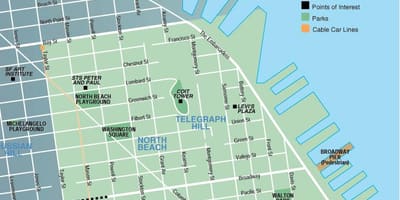 რუკა ჩრდილოეთ სანაპიროზე, San Francisco