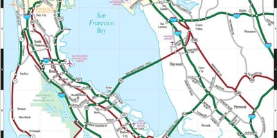 რუკა San Francisco bay ფართობი