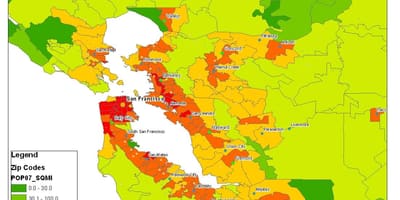 რუკა San Francisco მოსახლეობა