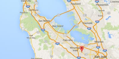 Map of silicon valley ქალაქებში