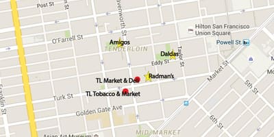 რუკა სუკი ფართი San Francisco