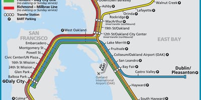 San Francisco ბარტ სისტემა რუკა