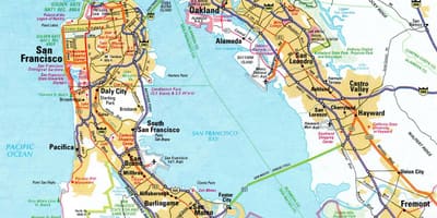 რუკა bay ფართი freeway 