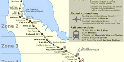 San Francisco caltrain რუკა