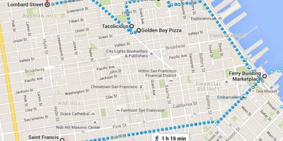 San Francisco chinatown walking ტური რუკა