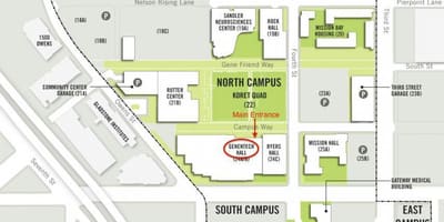 Genentech south San Francisco კამპუსში რუკა