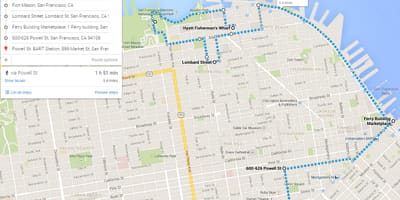 San Francisco სასიარულო ტურები რუკა